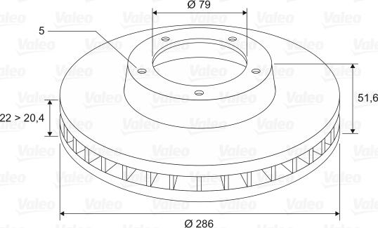 Valeo 186275 - Discofreno www.autoricambit.com