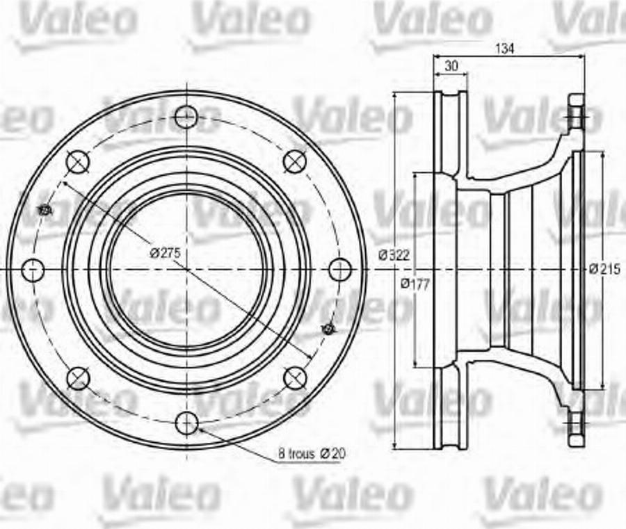 Valeo 187 004 - Discofreno www.autoricambit.com