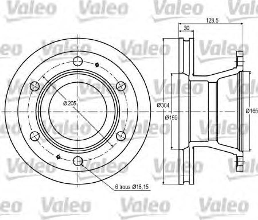 Valeo 187 003 - Discofreno www.autoricambit.com