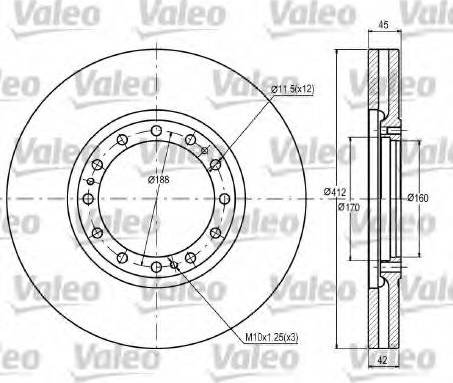 Valeo 187031 - Discofreno www.autoricambit.com