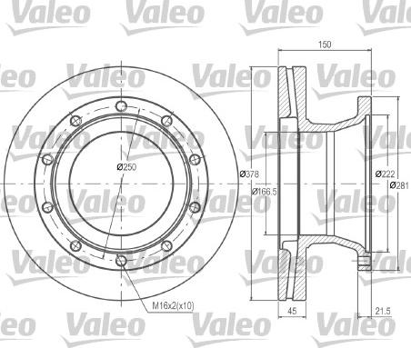 Valeo 187021 - Discofreno www.autoricambit.com