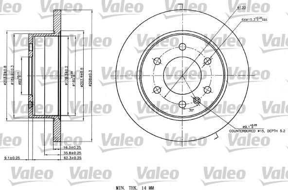 Valeo 187142 - Discofreno www.autoricambit.com