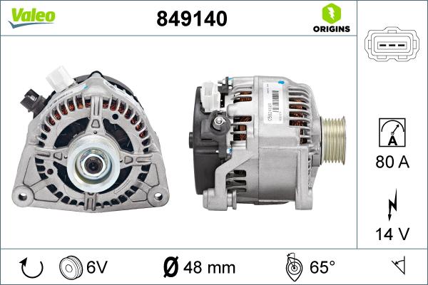 Valeo 849140 - Alternatore www.autoricambit.com