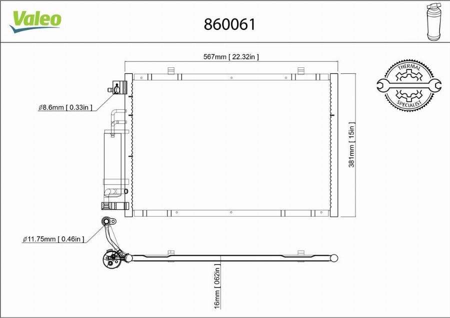 Valeo 860061 - Condensatore, Climatizzatore www.autoricambit.com