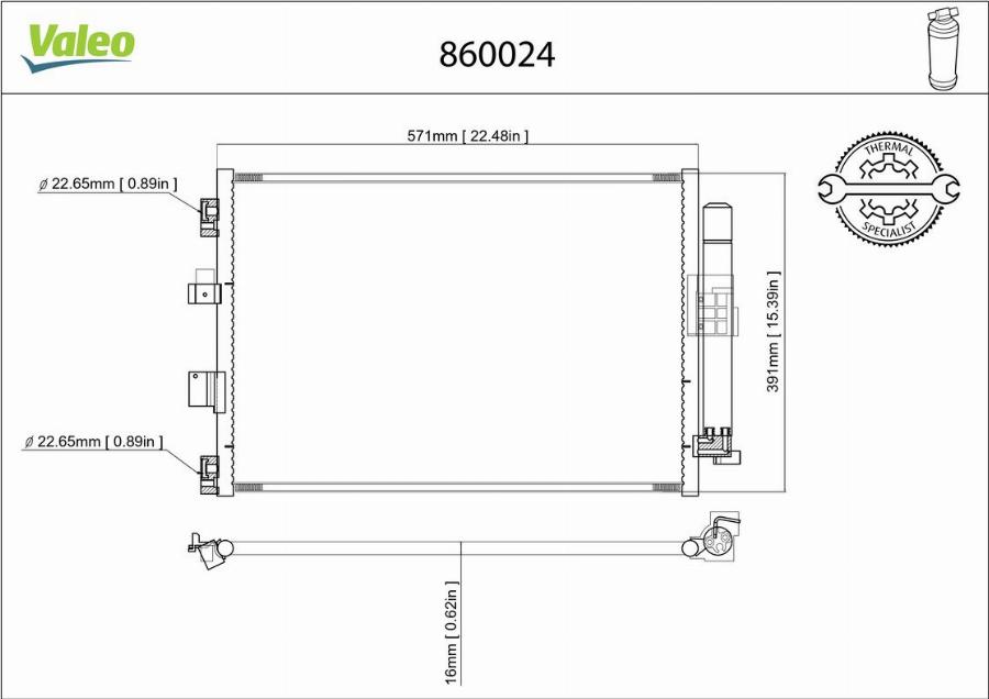 Valeo 860024 - Condensatore, Climatizzatore www.autoricambit.com