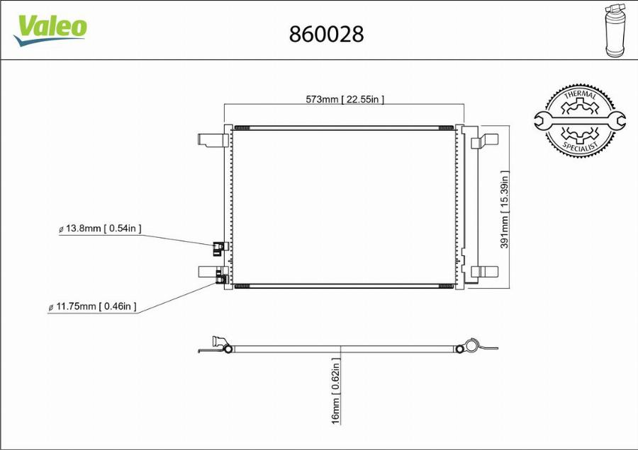 Valeo 860028 - Condensatore, Climatizzatore www.autoricambit.com