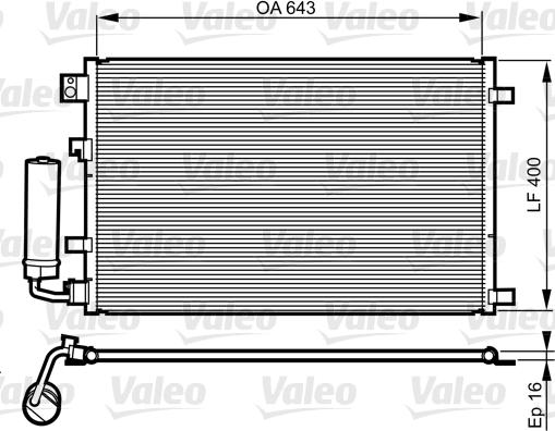 Valeo 814008 - Condensatore, Climatizzatore www.autoricambit.com