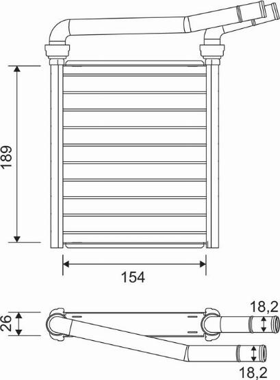 Valeo 811626 - Scambiatore calore, Riscaldamento abitacolo www.autoricambit.com