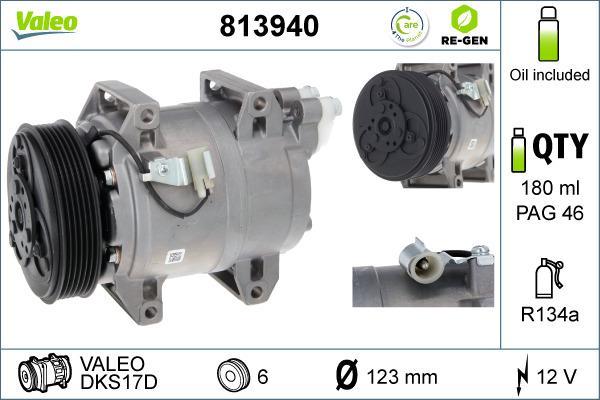 Valeo 813940 - Compressore, Climatizzatore www.autoricambit.com