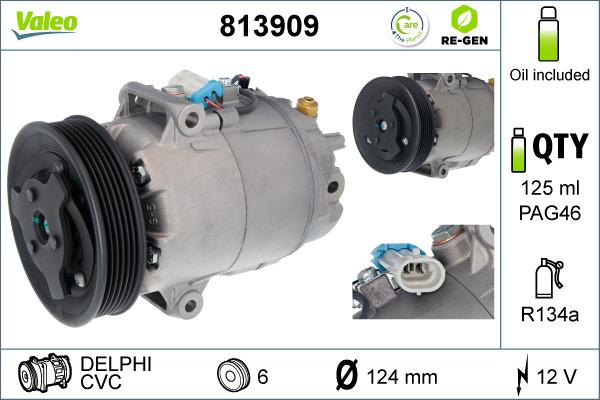 Valeo 813909 - Compressore, Climatizzatore www.autoricambit.com