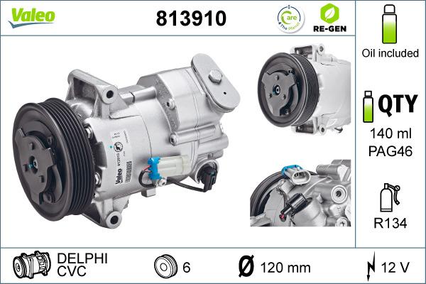 Valeo 813910 - Compressore, Climatizzatore www.autoricambit.com