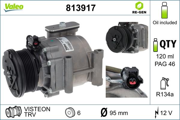 Valeo 813917 - Compressore, Climatizzatore www.autoricambit.com