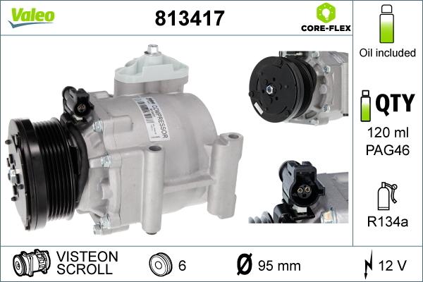 Valeo 813417 - Compressore, Climatizzatore www.autoricambit.com