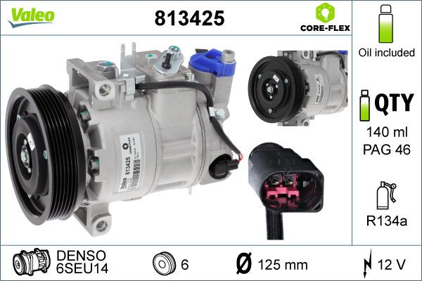 Valeo 813425 - Compressore, Climatizzatore www.autoricambit.com