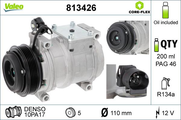 Valeo 813426 - Compressore, Climatizzatore www.autoricambit.com