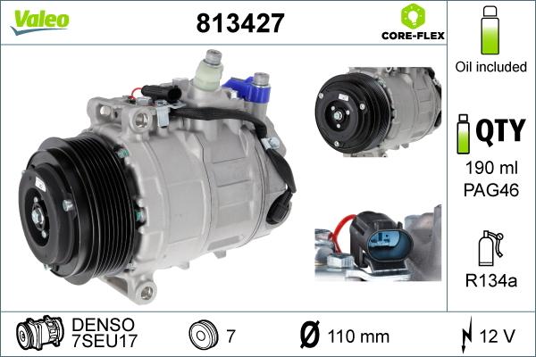 Valeo 813427 - Compressore, Climatizzatore www.autoricambit.com