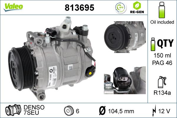 Valeo 813695 - Compressore, Climatizzatore www.autoricambit.com