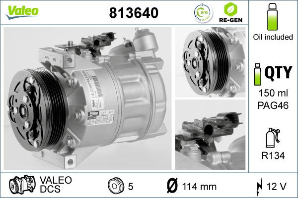 Valeo 813640 - Compressore, Climatizzatore www.autoricambit.com