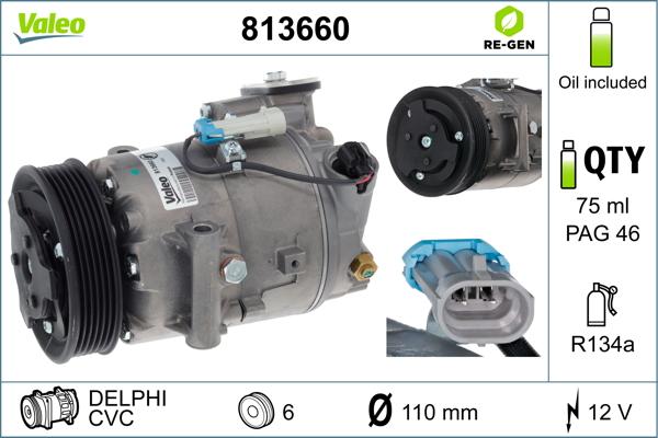 Valeo 813660 - Compressore, Climatizzatore www.autoricambit.com