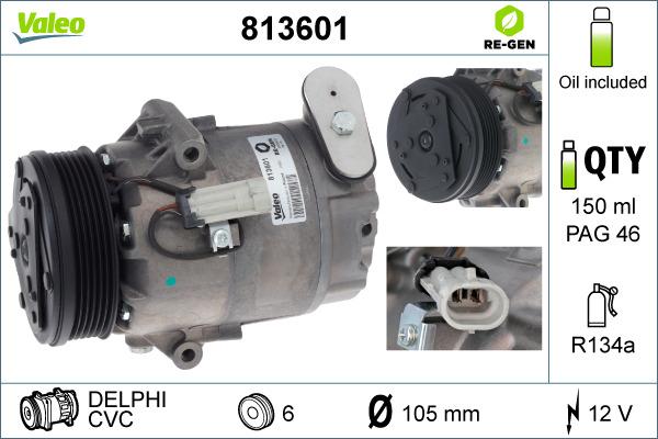 Valeo 813601 - Compressore, Climatizzatore www.autoricambit.com