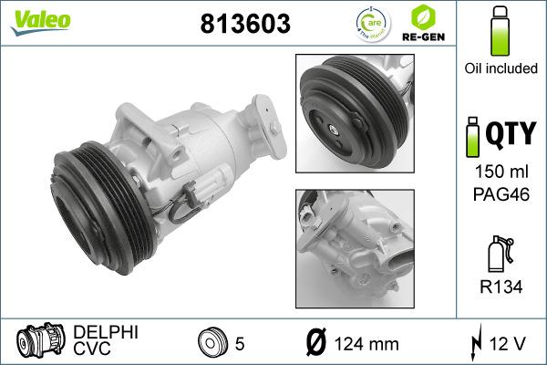 Valeo 813603 - Compressore, Climatizzatore www.autoricambit.com