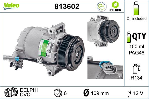 Valeo 813602 - Compressore, Climatizzatore www.autoricambit.com