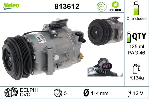 Valeo 813612 - Compressore, Climatizzatore www.autoricambit.com