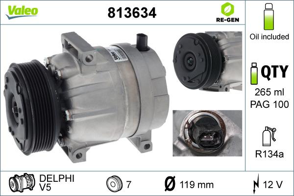 Valeo 813634 - Compressore, Climatizzatore www.autoricambit.com