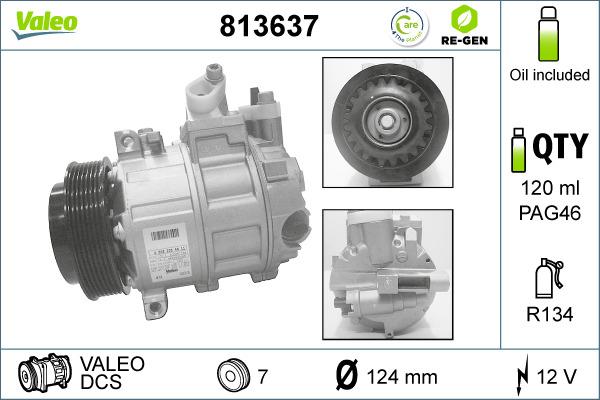 Valeo 813637 - Compressore, Climatizzatore www.autoricambit.com