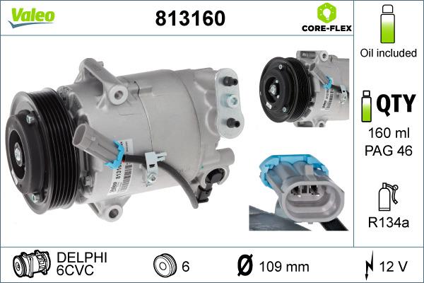 Valeo 813160 - Compressore, Climatizzatore www.autoricambit.com