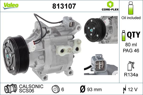 Valeo 813107 - Compressore, Climatizzatore www.autoricambit.com