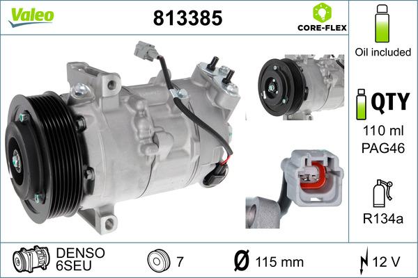 Valeo 813385 - Compressore, Climatizzatore www.autoricambit.com