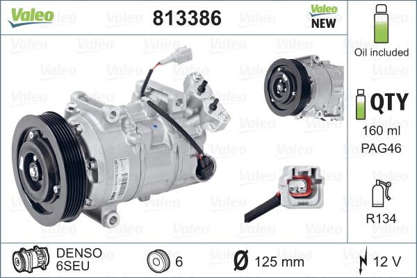 Valeo 813386 - Compressore, Climatizzatore www.autoricambit.com