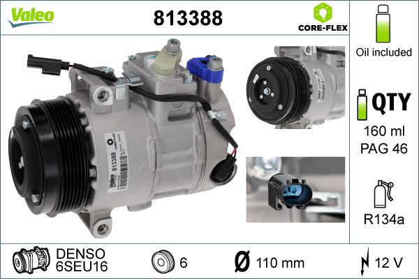 Valeo 813388 - Compressore, Climatizzatore www.autoricambit.com