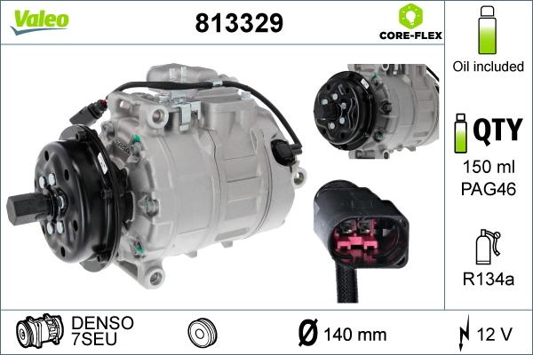 Valeo 813329 - Compressore, Climatizzatore www.autoricambit.com