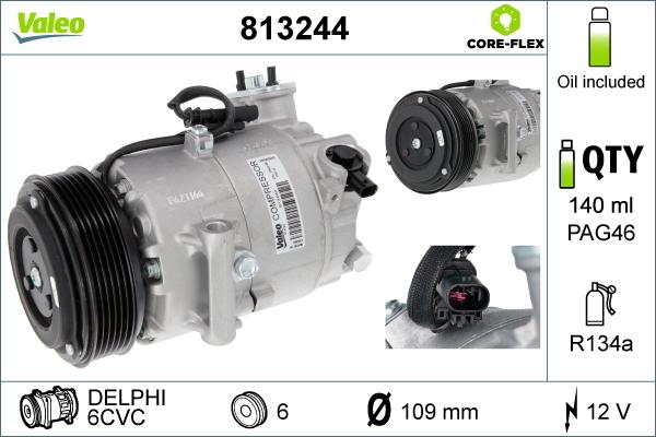 Valeo 813244 - Compressore, Climatizzatore www.autoricambit.com