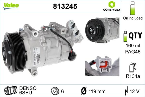 Valeo 813245 - Compressore, Climatizzatore www.autoricambit.com