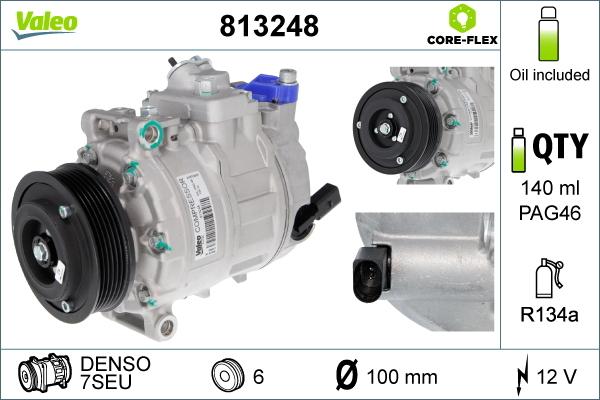 Valeo 813248 - Compressore, Climatizzatore www.autoricambit.com