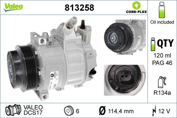 Valeo 813258 - Compressore, Climatizzatore www.autoricambit.com