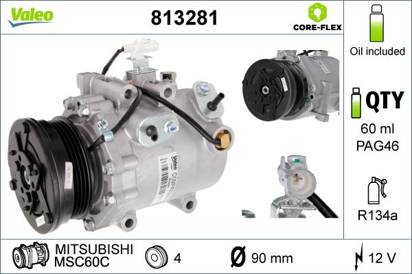 Valeo 813281 - Compressore, Climatizzatore www.autoricambit.com