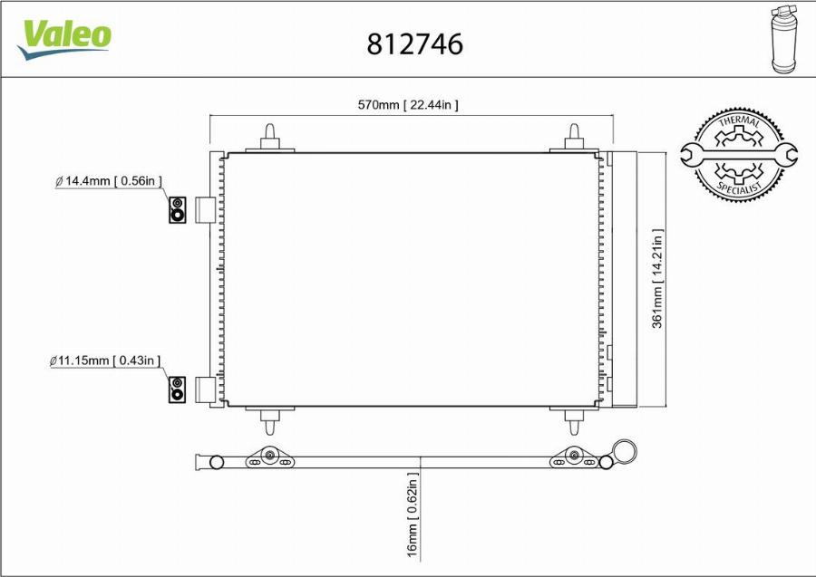 Valeo 812746 - Condensatore, Climatizzatore www.autoricambit.com