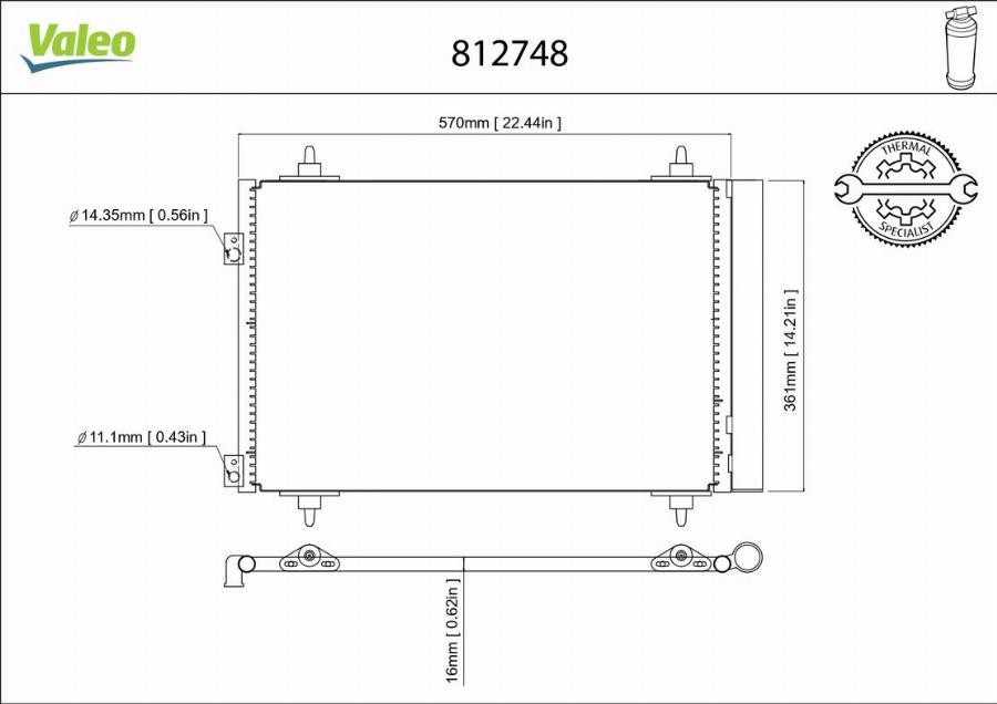 Valeo 812748 - Condensatore, Climatizzatore www.autoricambit.com