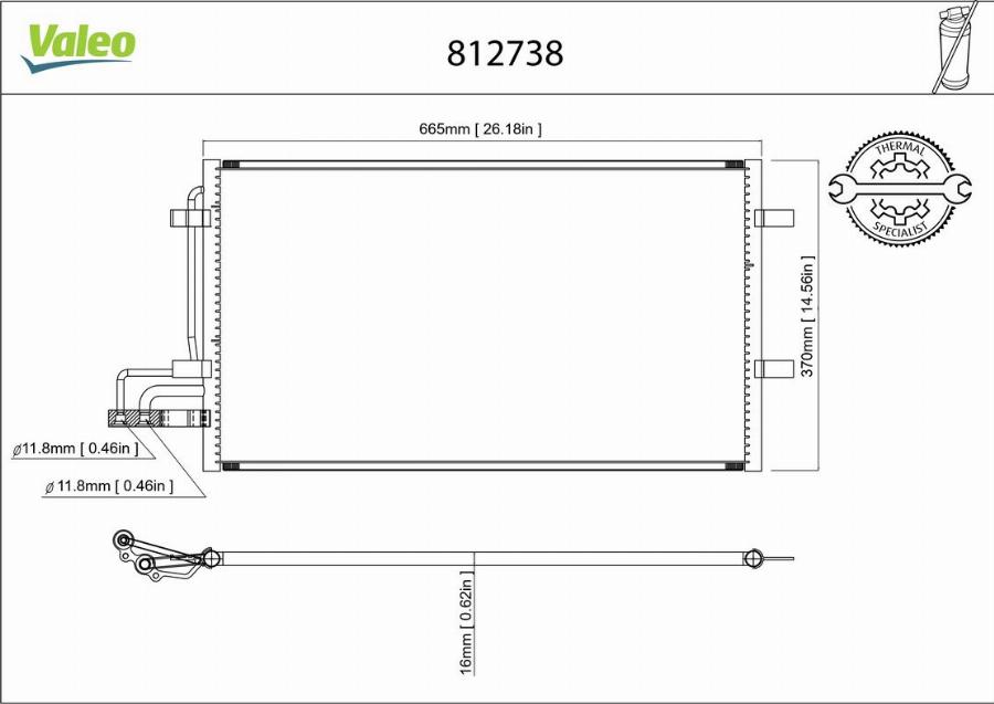 Valeo 812738 - Condensatore, Climatizzatore www.autoricambit.com