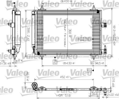 Valeo 817464 - Condensatore, Climatizzatore www.autoricambit.com