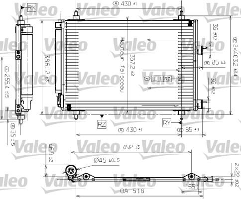 Valeo 817524 - Condensatore, Climatizzatore www.autoricambit.com