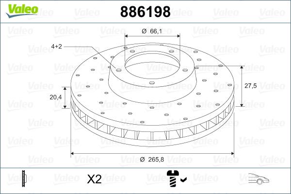 Valeo 886198 - Discofreno www.autoricambit.com