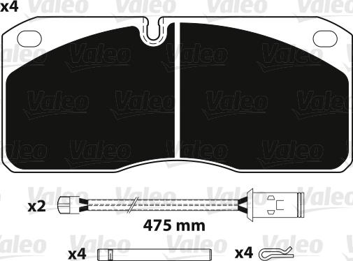 Valeo 882258 - Kit pastiglie freno, Freno a disco www.autoricambit.com