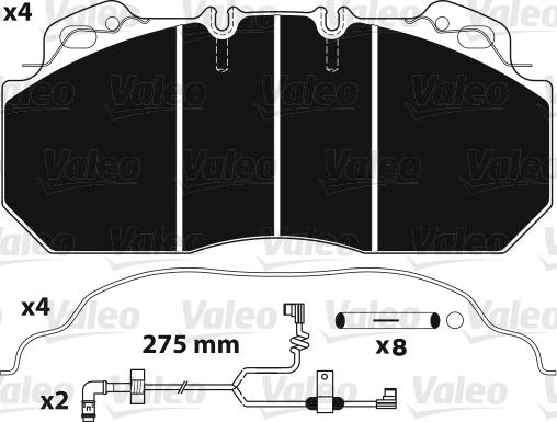 Valeo 882218 - Kit pastiglie freno, Freno a disco www.autoricambit.com