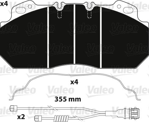 Valeo 882217 - Kit pastiglie freno, Freno a disco www.autoricambit.com