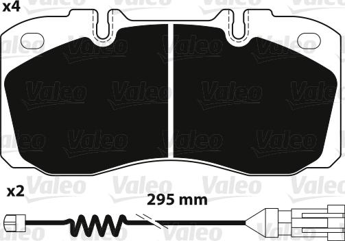 Valeo 882234 - Kit pastiglie freno, Freno a disco www.autoricambit.com